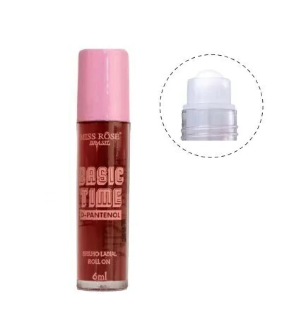 Brilho Labial Roll-On Basic Time Miss Rôse Brasil