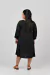 Vestido evasê com mangas bufantes preto Plus Size on internet