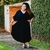 Vestido pipoquinha plus size preto - comprar online