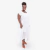 Vestido fluído com barra em pontas branco plus size - buy online
