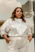Jaqueta corta-vento metalizada plus size