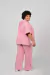 Parka em malha rosa com capuz plus size - Be Golden