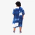 Vestido básico tie dye azul plus size on internet