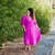 Vestido pipoquinha plus size pink