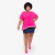 Blusa com franjas pink plus size