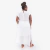 Vestido fluído com barra em pontas branco plus size on internet