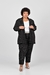 Blazer Golden quadriculado plus size preto - Be Golden