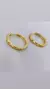 Brinco Argola Cravejada Grande - BANHADO NO OURO 18K - loja online