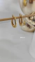 Brinco Argola Click Liso M - BANHADO NO OURO 18K