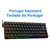 Mini Teclado fino Mecânico Gaming Com Fio Vermelho - comprar online