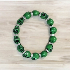 PULSERA CALAVERAS ENGARSE ACERO QUIRÚRGICO