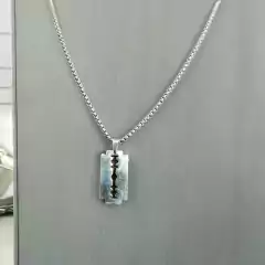 CADENA CON DIJE - GILLETE ACERO