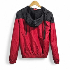 CAMPERA ROMPEVIENTO COMBINADA ROJO-NEGRO - comprar online