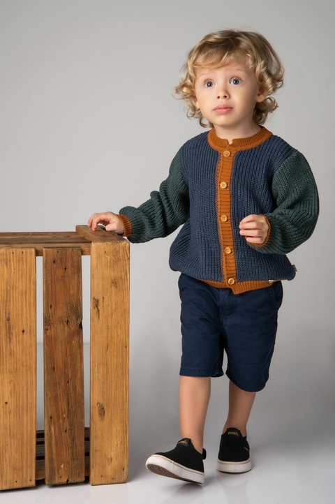Cardigan Tricot Color Marrom