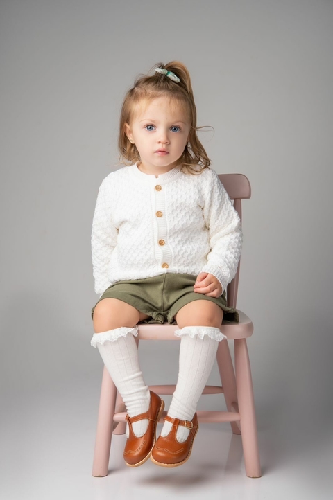 Cardigan Casaco em tricot Branco