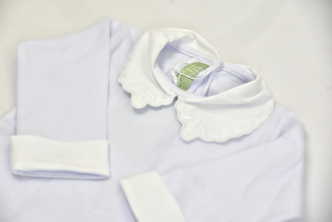BODY BORDADO MANGA LONGA - BRANCO