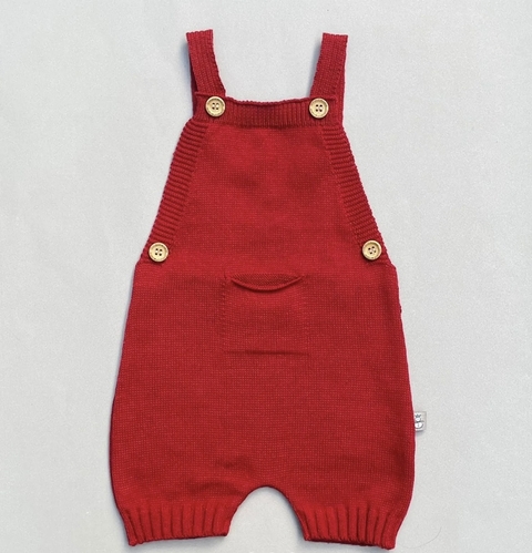ROMPER EM TRICOT VERMELHO BOY - 1 peça