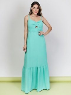 Moda Feminina Vestido Longo Liso com Alça e Bojo Cores Design Delicado Sofisticado e Moderno Ideal Para Passeios - comprar online