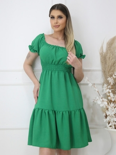Vestido Curto Liso Moda Feminina com Manga e Forro Bojo Design Delicado Sofisticado