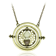 Harry Potter Colar Ampulheta para Mulheres, Hermione Granger, Time Turner