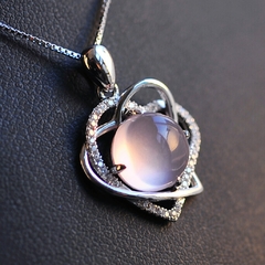 Nova Joia Europeia Pingente de coração colar feminino - comprar online