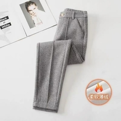 Calça feminina de lã fashion outono inverno cintura alta - loja online