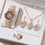 conjunto de 5 peças de relógios femininos