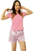 Pijama Short Prague Satín Camiseta