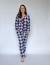 Pijama Pantalón y camisa botones mujer cuadros 1624 - BY MORNING