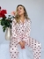 Pijama Pantalón Elegant Satín y Blusa floral pepas - comprar online