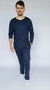 Pijama Pantalón y camibuso manga larga Hombre azul forma 1658 - comprar online