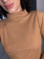 Vestido canelado Midi Camel na internet