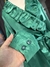 Blusa Verde Acetinada - Encantos - Brechó da Suh