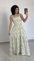 Vestido Floral Verde Lastex - comprar online