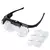 Preto relógio lupa alto zoom bandana óculos lupas 2 led iluminado lupa relógi