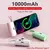 Mini Banco de Potência Portátil, Bateria Externa, Plug and Play, Tipo C, Carregador Rapido, 10000mAh
