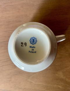 Taza tipo jarrito de porcelana de té. Polonia - El Inglés