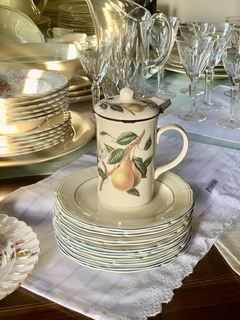 Mug ingles con filtro colador y tapa Royal Creamware - comprar online