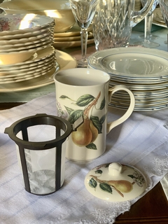 Mug ingles con filtro colador y tapa Royal Creamware en internet