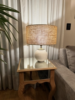 Lámpara de mesa cerámica color tiza - comprar online