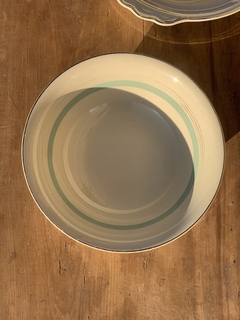 Bowl inglés Johnson bros, dorado interior semi gastado