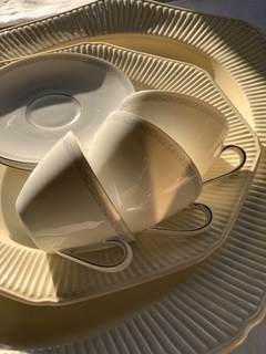 Dúos de café de porcelana alemana Bavaria (x6)