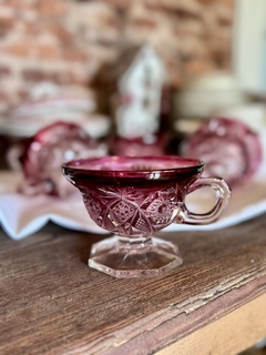 Compoteras tipo tazas carnival glass