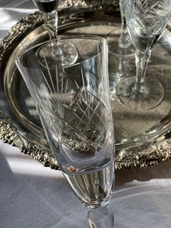 4 Copas de champagne talladas en internet