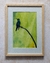 Cuadro "Colibrí Posando" Acuarela Original Única - Marco Artesanal Marupá en internet
