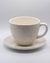 Imagen de Taza con Plato de Cerámica con Trama Hecha a Mano "María"