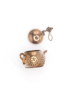 Infusor de Té con Cadena de acero Inoxidable Color Cobre "Tetera"