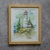 Cuadro "Mi faro" Acuarela original con marco de madera de marupá