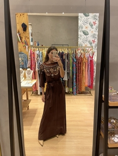 Vestido Bordado Flor Estrela