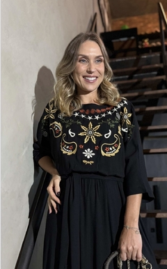 Vestido Bordado Flor Estrela - comprar online